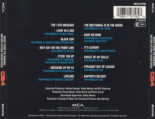 Various : CB4 (Music From The Original Motion Picture Soundtrack) (CD, Album)