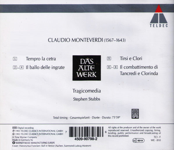 Claudio Monteverdi, Tragicomedia, Stephen Stubbs : Il Ballo Delle Ingrate • Il Combattimento · Tragicomedia (CD, Album)
