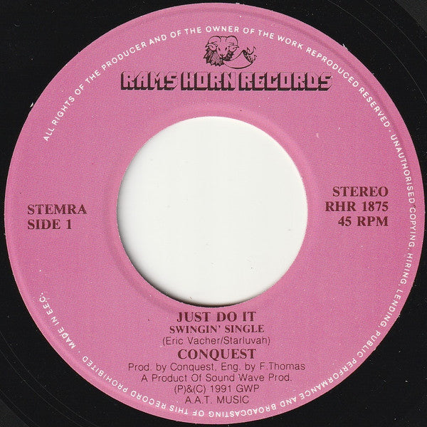Conquest (8) : Just Do It (7", Single)