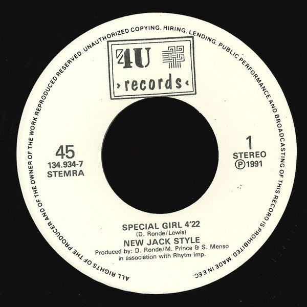 New Jack Style : Special Girl (7", Single)