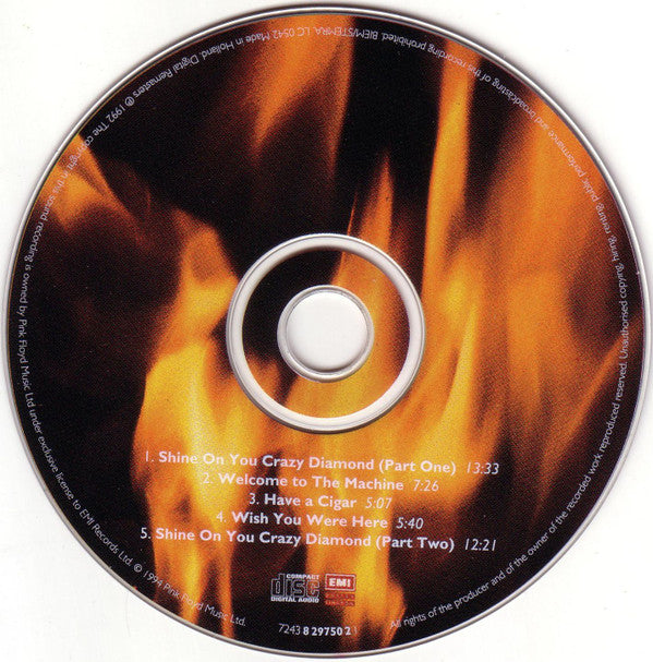 Pink Floyd : Wish You Were Here (CD, Album, RE, RM, RP, Med)