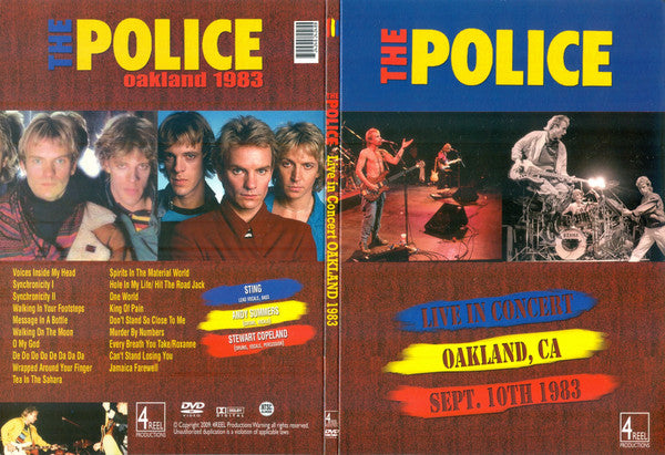 The Police : Live In Concert Oakland, CA Sept. 10th 1983 (DVD-V, Unofficial, NTSC)