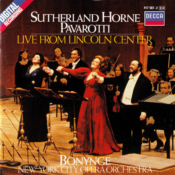 Richard Bonynge, Joan Sutherland, Marilyn Horne, Luciano Pavarotti, New York City Opera Orchestra : Live From Lincoln Center (CD, Album)