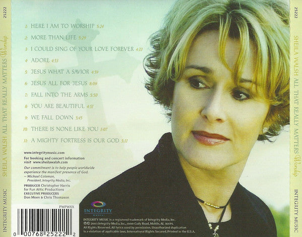 Sheila Walsh : All That Really Matters (CD, Album)