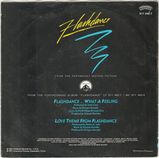 Irene Cara : Flashdance… What A Feeling (7", Single)