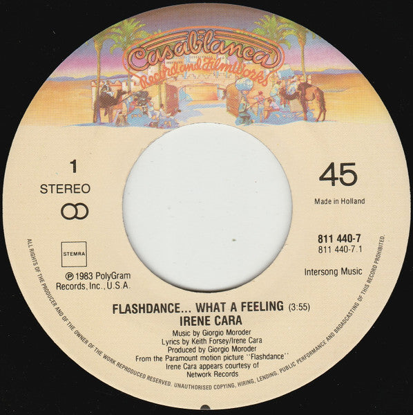 Irene Cara : Flashdance… What A Feeling (7", Single)