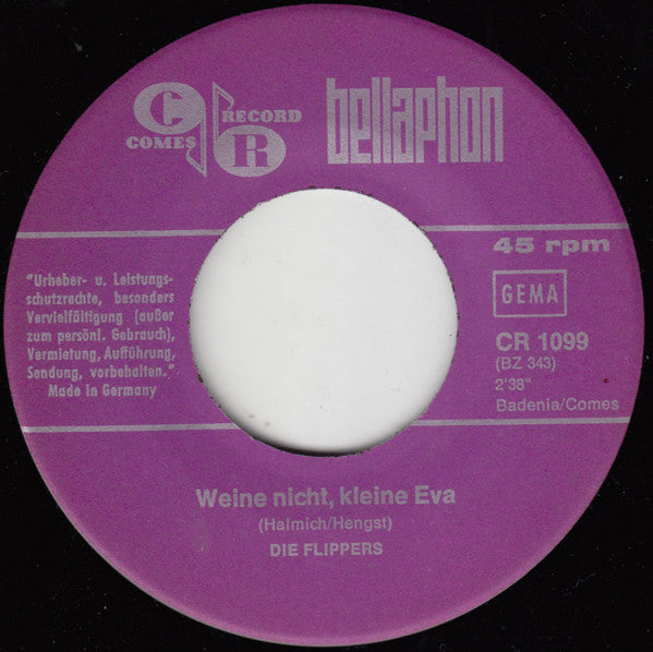 Die Flippers : Weine Nicht, Kleine Eva (7", Single)