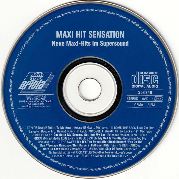 Various : Maxi Hit Sensation (Neue Maxi-Hits Im Supersound) (CD, Comp)