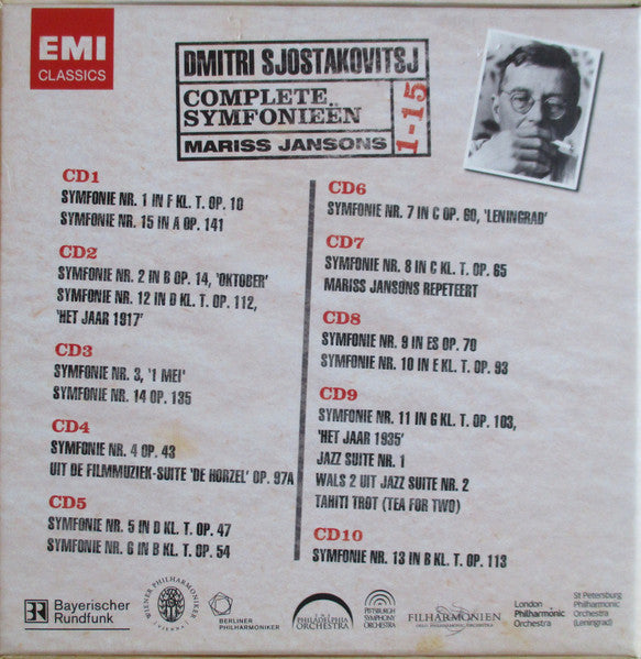 Dmitri Shostakovich, Mariss Jansons : Complete Symfonieën (10xCD, Comp + Box)