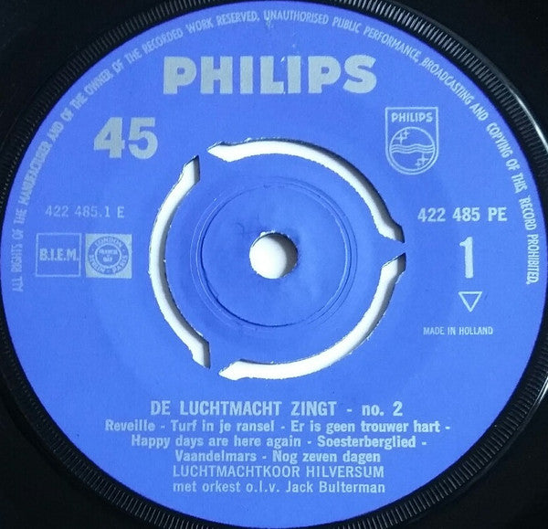 Luchtmachtkoor Hilversum : De Luchtmacht Zingt 2 (7", EP)