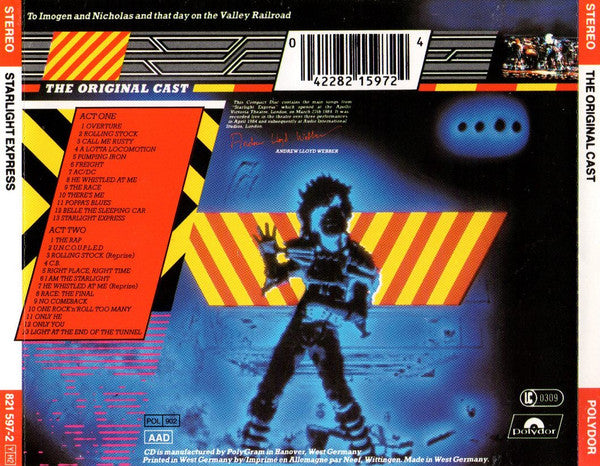 Andrew Lloyd Webber : Starlight Express - The Original Cast (2xCD, Album, RE)