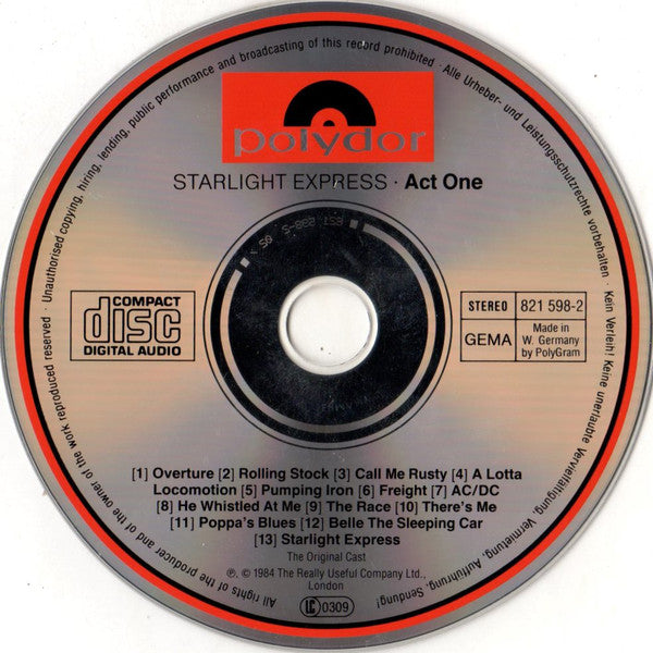 Andrew Lloyd Webber : Starlight Express - The Original Cast (2xCD, Album, RE)