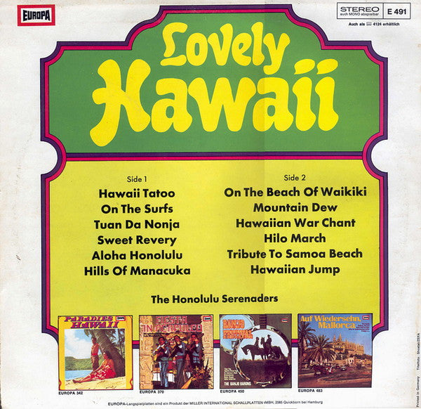 The Honolulu Serenaders : Lovely Hawaii (LP, Album)