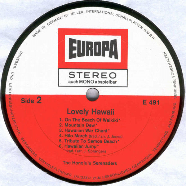 The Honolulu Serenaders : Lovely Hawaii (LP, Album)