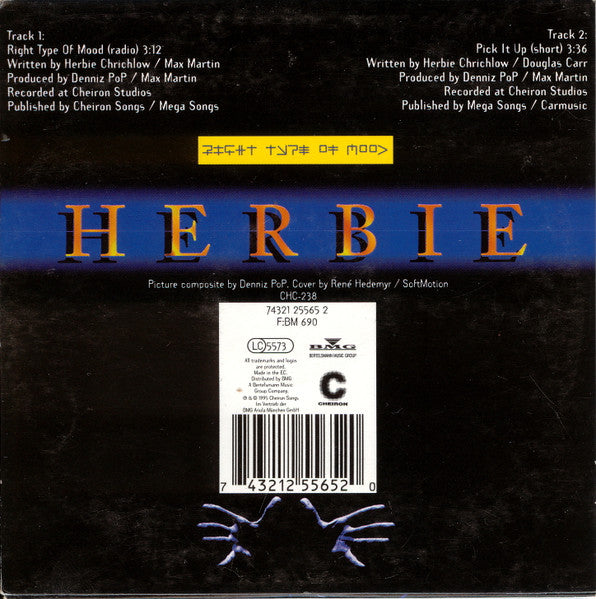 Herbie (4) : Right Type Of Mood (CD, Single)