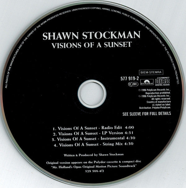 Shawn Stockman : Visions Of A Sunset (CD, Maxi)