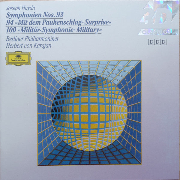 Joseph Haydn, Herbert von Karajan, Berliner Philharmoniker : Symphonien Nos. 93 / 94 "Mit Dem Paukenschlag • Surprise" / 100 "Militär-Symphonie • Military" (CD, Comp)