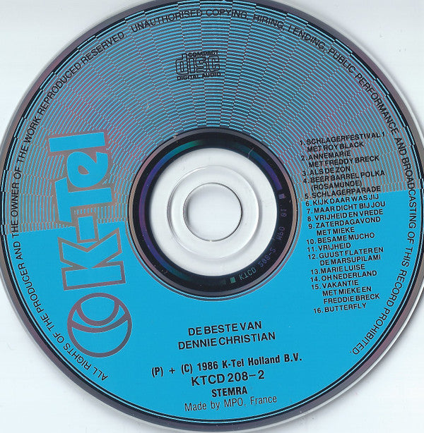 Dennie Christian : De Beste Van Dennie Christian (CD, Comp)