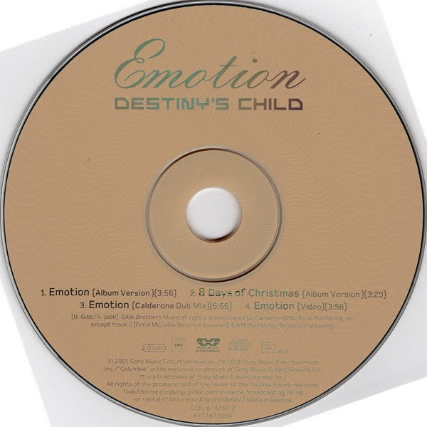Destiny's Child : Emotion (CD, Single, Enh)