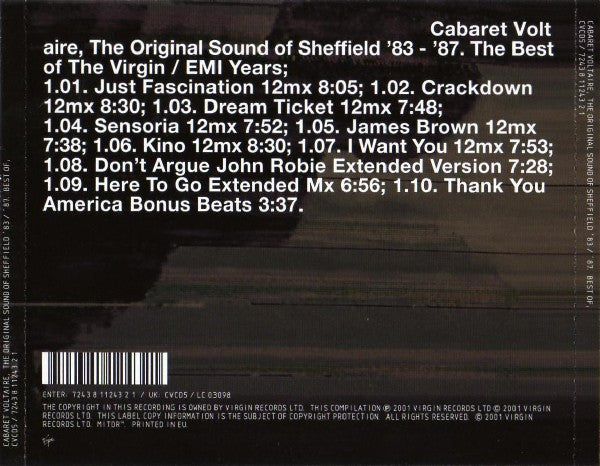 Cabaret Voltaire : The Original Sound Of Sheffield '83 / '87. Best Of; (CD, Comp)