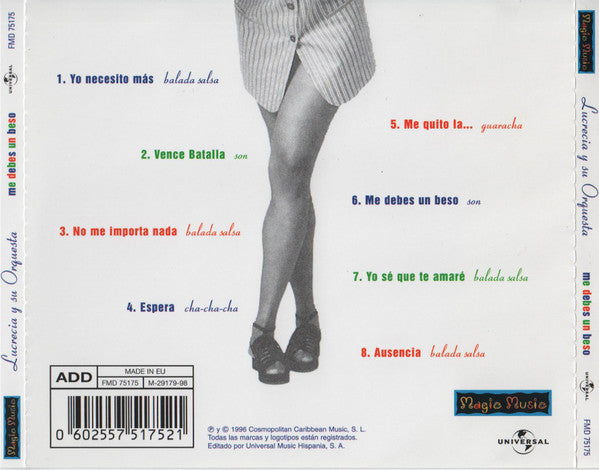 Lucrecia Y Su Orquesta : Me Debes Un Beso (CD, Album, RE)
