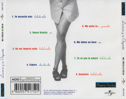 Lucrecia Y Su Orquesta : Me Debes Un Beso (CD, Album, RE)