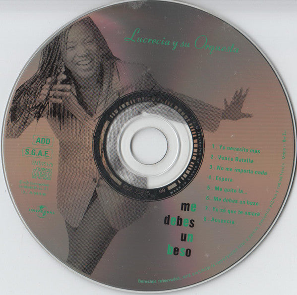Lucrecia Y Su Orquesta : Me Debes Un Beso (CD, Album, RE)