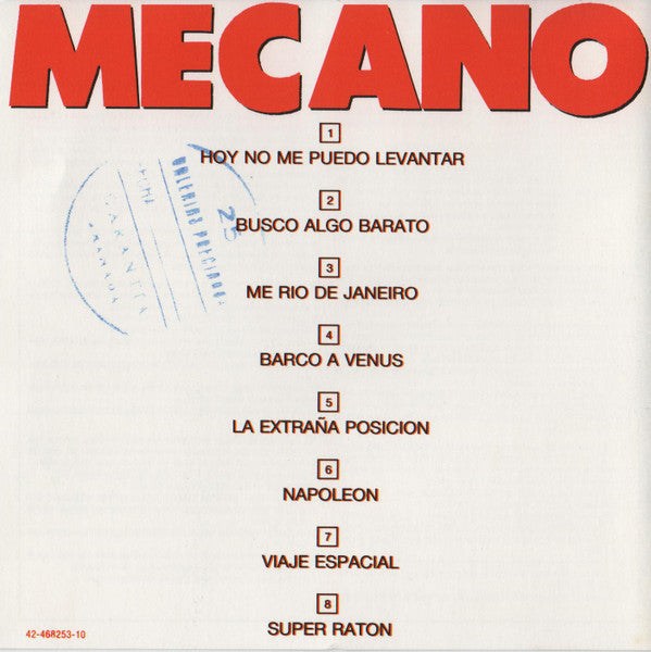 Mecano : Hoy No Me Puedo Levantar Y Otros Grandes Exitos (CD, Comp)