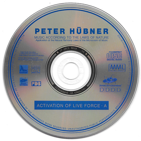 Peter Hübner : RRR 921. Activering Van De Levenskracht A - Activation Of Live Force A (CD, Album, Dyn)