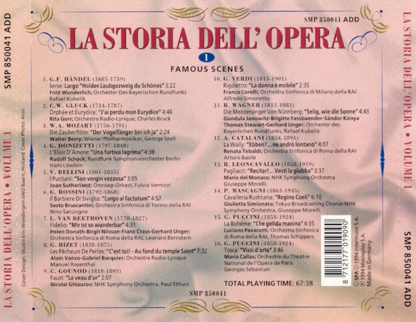 Various : La Storia Dell'Opera, Vol. 1: Famous Scenes  (CD, Comp)