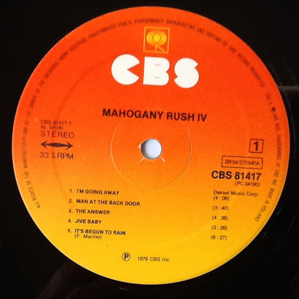 Mahogany Rush : Mahogany Rush IV (LP, Album)