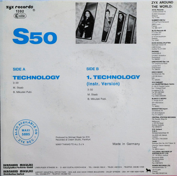 S-50 : Technology (7", Single)