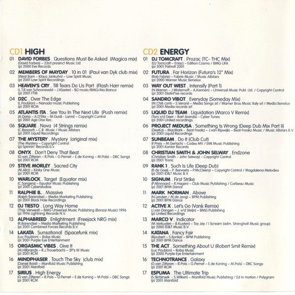 Various : High Energy (2xCD, Mixed)