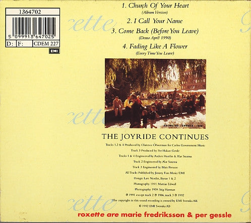 Roxette : Church Of Your Heart (CD, Single, CD1)