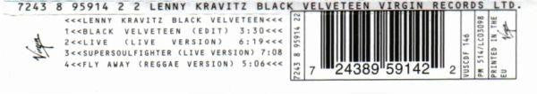 Lenny Kravitz : Black Velveteen (CD, Maxi)