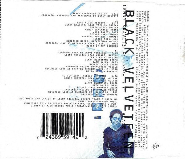 Lenny Kravitz : Black Velveteen (CD, Maxi)
