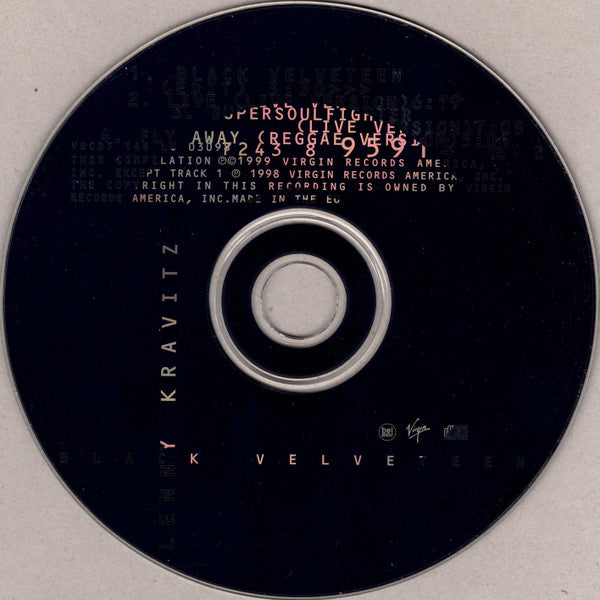 Lenny Kravitz : Black Velveteen (CD, Maxi)