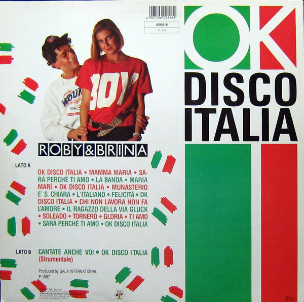 Roby E Brina : Ok Disco Italia (12", Maxi)