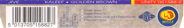 Kaleef : Golden Brown (CD, Maxi)