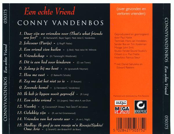 Conny Vandenbos : Een Echte Vriend (CD, Album)