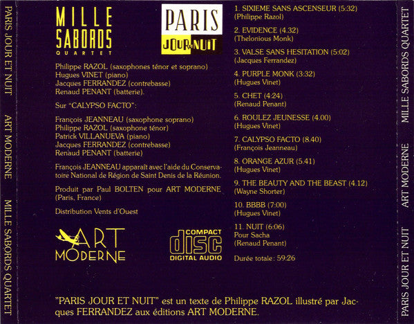 Mille Sabords Quartet : Paris Jour Et Nuit (CD, Album + Box, Box)