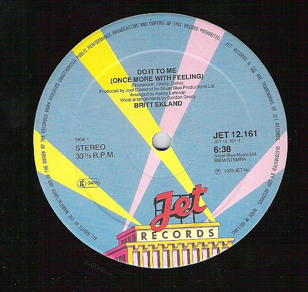 Britt Ekland : Do It To Me (Once More With Feeling) (Long Version) (12", Maxi)