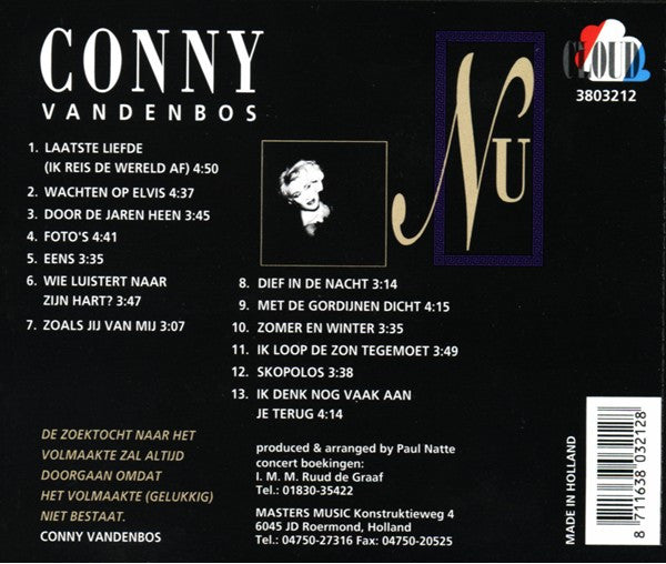 Conny Vandenbos : Nu (CD, Album)