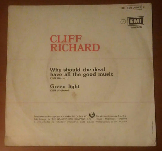 Cliff Richard : Why Should The Devil Have All The Good Music (7")