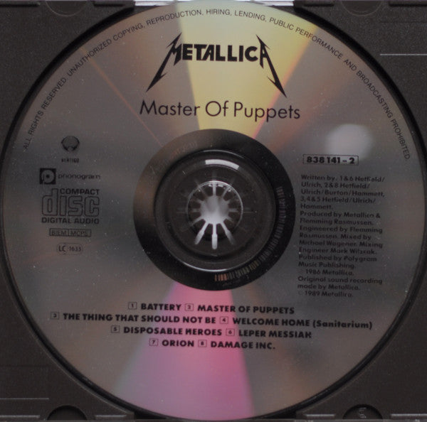Metallica : Master Of Puppets (CD, Album, RE, Dis)
