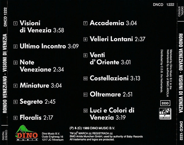 Rondò Veneziano : Visioni Di Venezia (CD, Album)