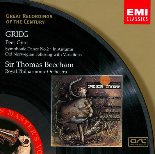 Edvard Grieg, Royal Philharmonic Orchestra, Sir Thomas Beecham : Peer Gynt · Symphonic Dance No.2 · In Autumn · Old Norwegian Folksong With Variations (CD, Album, RE, RM)