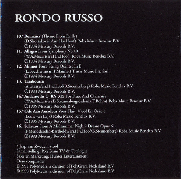 Berdien Stenberg : Rondo Russo (CD, Comp)