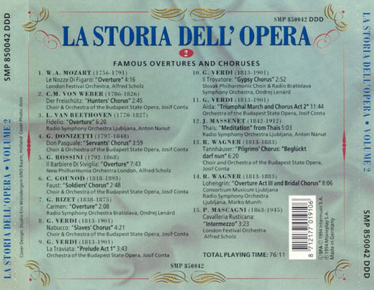 Various : La Storia Dell'Opera, Vol. 2: Famous Overtures And Choruses (CD, Comp)