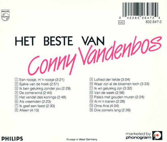 Conny Vandenbos : Het Beste Van Conny Vandenbos (CD, Comp)